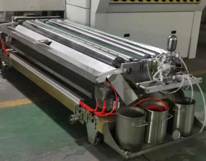 Paint reclaim trolley for auto oscillating spray machine